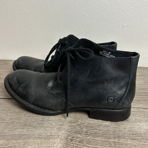 Born Black Leather Lace Up Shoes - Picture 2 of 6